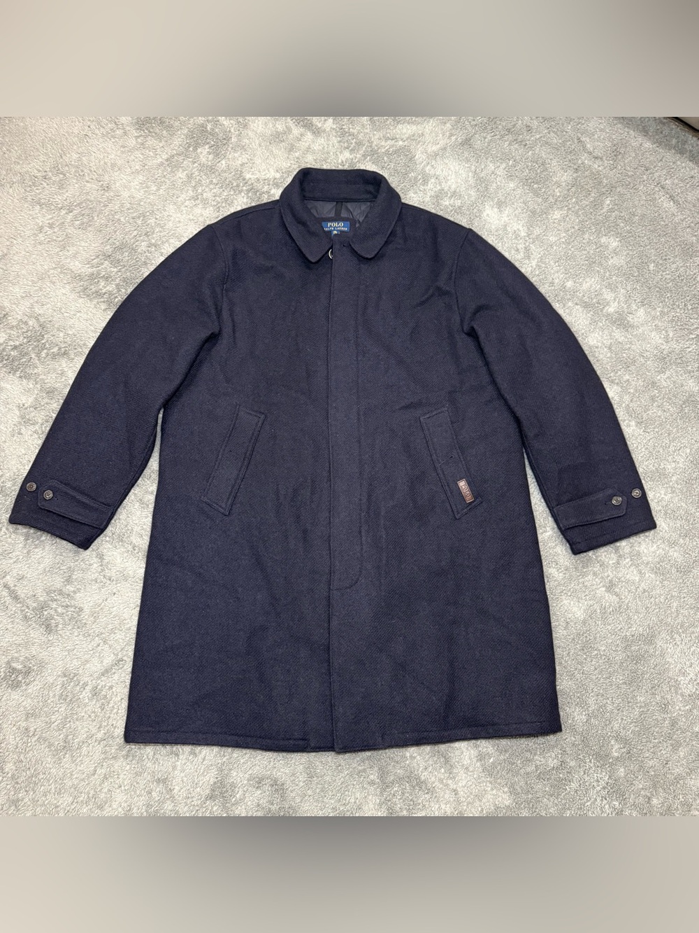 Polo by Ralph Lauren Navy Wool Blend Pea Coat